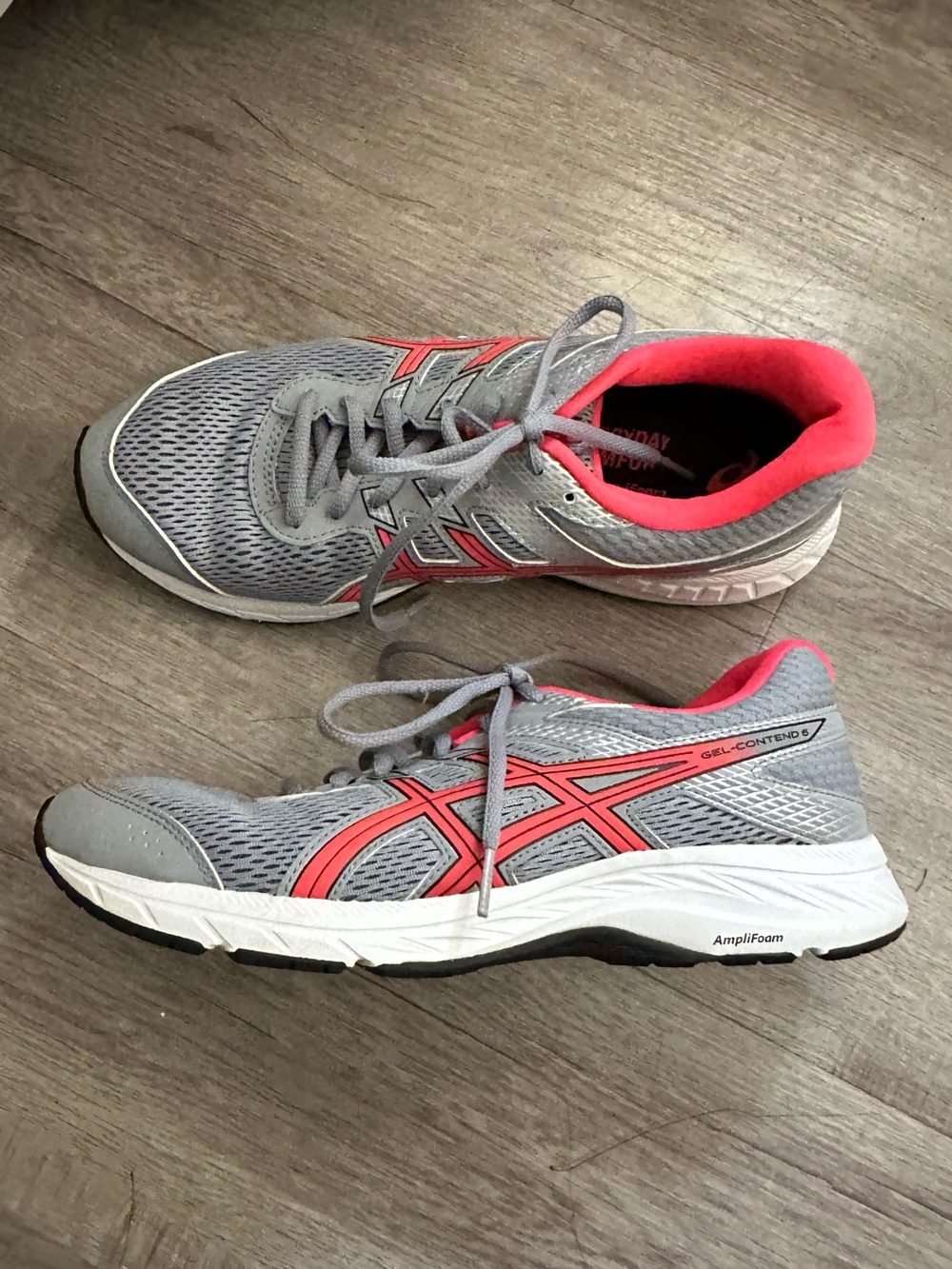 ASICS Gel-Contend 6 Shoes Womens Size 9.5 Gray Sneakers